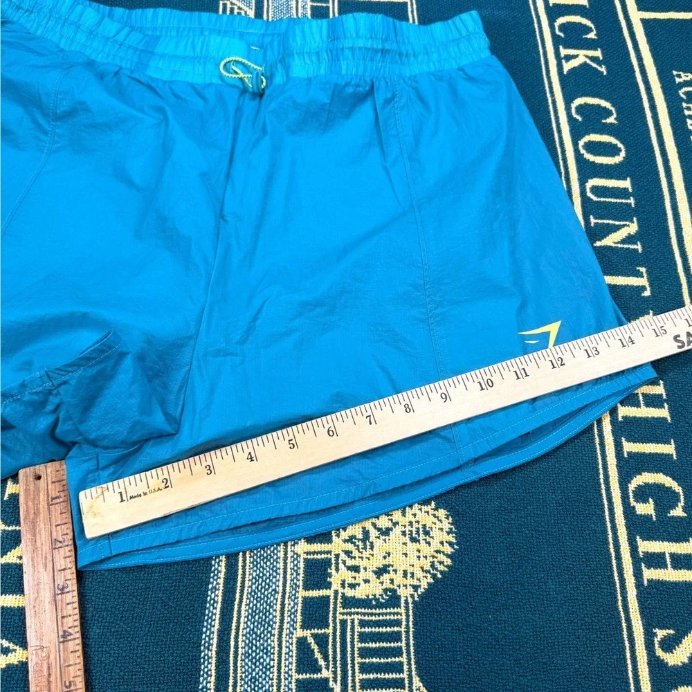 Gymshark Pulse 2 in 1 Shorts Men's M Court Blue Lined Running B1A4X 3